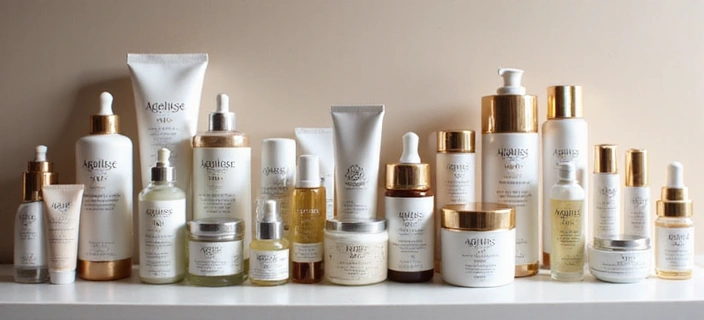 Variety of Agellisse health and beauty products